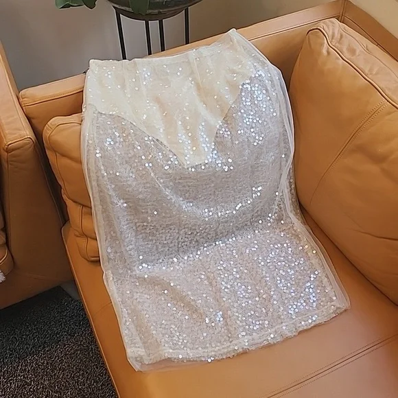 Jason WU Sheer Sequin Midi-Skirt - Picture 3 of 16